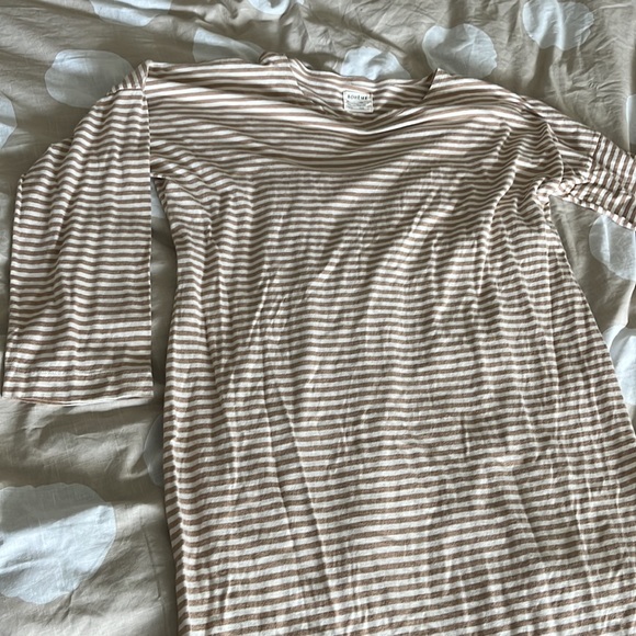 Stripped full length Boheme Goods cotton dress - Picture 2 of 3